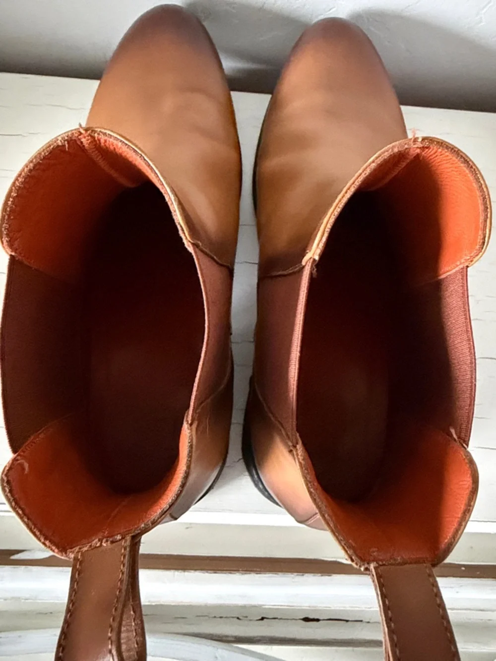 Stitched Leather Alby Chelsea Boots Brown Goodyear Welt Men’s Size 11